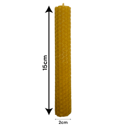 Vela de Miel Cera de Abeja Natural - 15x2cm
