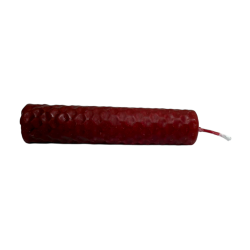 Red Beeswax Honey Candle - 10x2.5cm - Confidence, Protection, Passion, Life Force