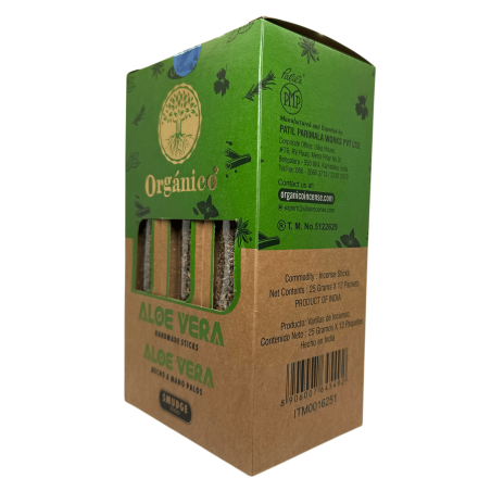 Cutie de tămâie organică ULLAS cu Aloe Vera - 12 cutii a câte 25gr.