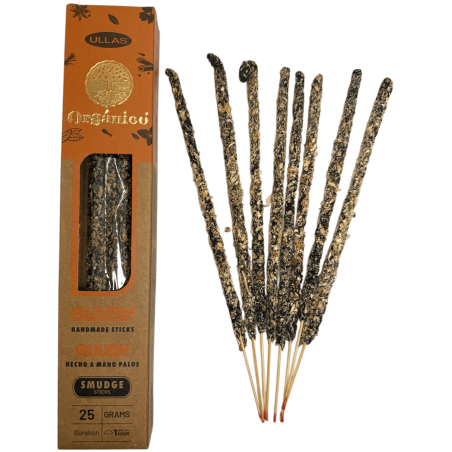 Ullas Oudh Räucherstäbchen – handgefertigt – 25 g – hergestellt in Indien – 100 % natürlich – ULLAS Bio-Räucherstäbchen