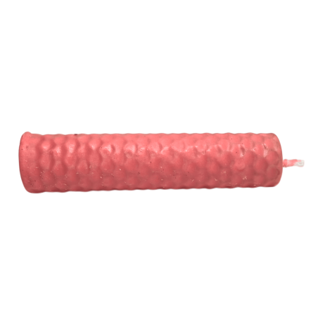 Candela rosa in cera d'api e miele - 10x2,5 cm - Amore, Perdono, Chakra del Cuore, Magia
