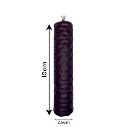 Vela de Mel de Cera de Abelha Roxa - 10x2,5cm - Transmutação, Sabedoria, Intuição e Chakra Coronário