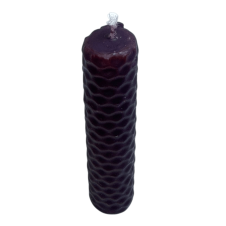 Espelma de Mel Cera d'Abella Morada - 10x2,5cm - Transmutació, Saviesa, Intuïció i Chakra Corona