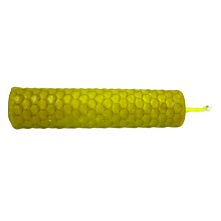 イエロー蜜蝋ハニーキャンドル - 10x2.5cm - 太陽、成功、知性、創造性、太陽神経叢チャクラ