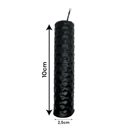 Svart bivax honungsljus - 10x2,5cm - Skydd, Mot avund, Mot onda ögat, Mot trollformler