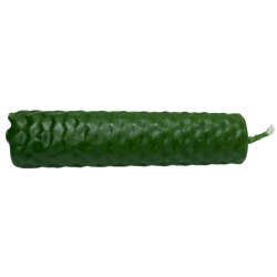 Candela al miele e cera d'api verde - 10x2,5 cm - Guarigione, Fertilità, Equilibrio, Abbondanza, Chakra del Cuore