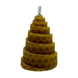 Natuurlijke bijenwas spiraal honingkaars - 5x3,5cm