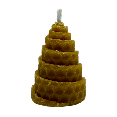 Natural Beeswax Spiral Honey Candle - 5x3.5cm