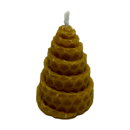 Espelma de Mel Espiral Cera d'Abella Natural - 5x3,5cm