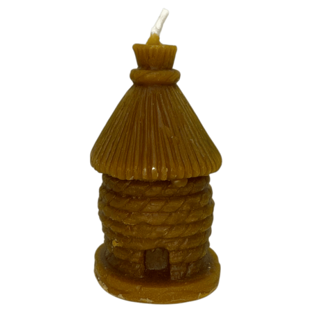 Bougie au miel en forme de cabane 8,5 x 4,5 cm - Bougie en forme de maison