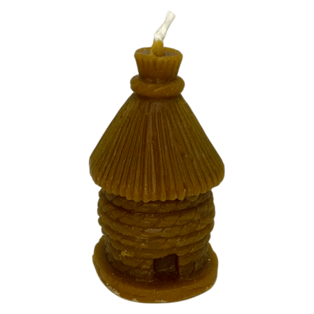Świeca miodowa w kształcie chatki 8,5x4,5cm - Świeca w kształcie domku