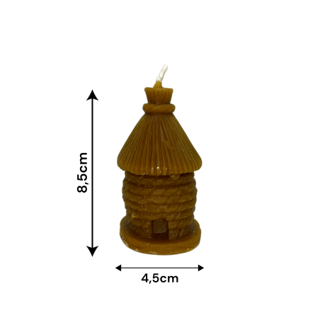 Honigkerze in Hüttenform 8,5x4,5cm - Kerze in Hausform