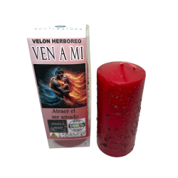 Herbal Candle Come to me - Esoteric Candle 14x6cm - Attract the loved one