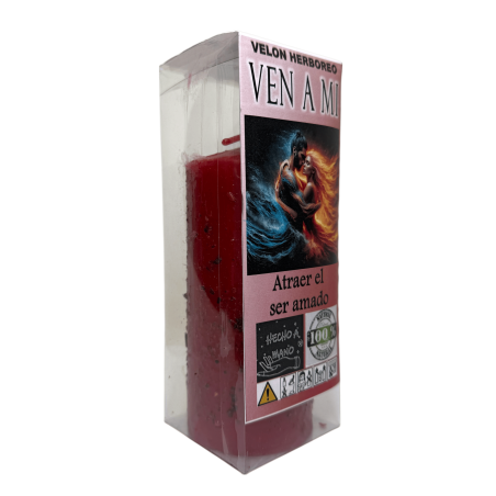 Herbal Candle Come to me - Esoteric Candle 14x6cm - Attract the loved one