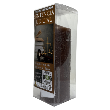 Herbal Candle Judicial Sentence - Esoteric Candle 14x6cm - Win a trial in your favor