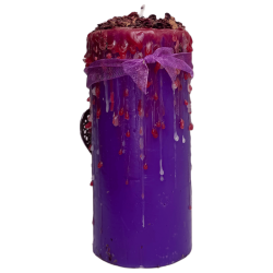 Candela Talismano Amore - Candela Esoterica con Amuleto Speciale 14x6cm - Passione, attrazione, vero affetto