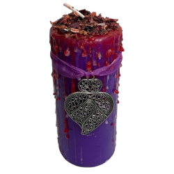 Talisman Candle Love - Esoteric Candle with Special Amulet 14x6cm - Passion, attraction, true affection
