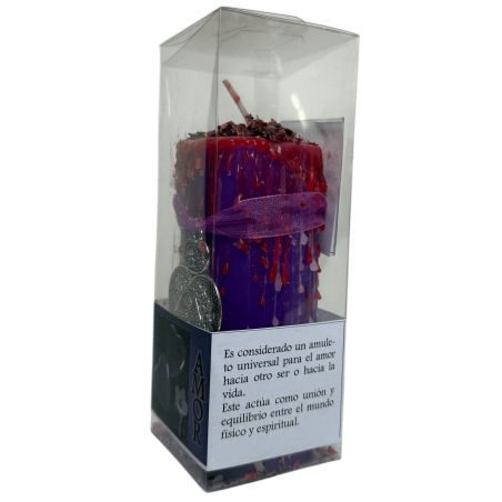 Talisman Candle Love - Esoteric Candle with Special Amulet 14x6cm - Passion, attraction, true affection