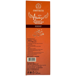 Tămâie naturală cu măceșe Omtirth Arcano - 10 bețișoare de tămâie organică artizanală