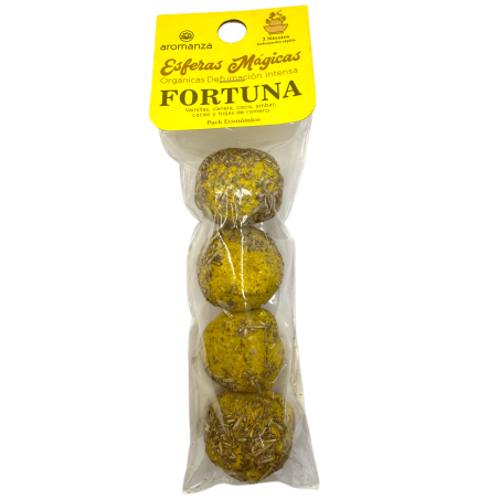 Magic Spheres Fortuna Aromanza Argentina - 4 bombas de fumigação: Baunilha, Canela, Coco, Âmbar, Cacau e Alecrim