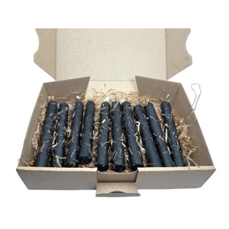 Kit de Velas de Protección HOSTENATURA - 10 velas negras con hierbas