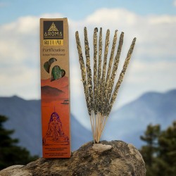 Incenso Orgânico Ritual de Purificação AROMA Incenso Artesanal - Caixa com 8 varetas de incenso - Duração de 1 hora