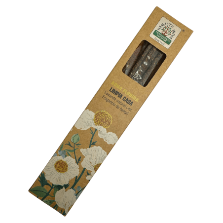 Natural Incense Florida Water Cleans Houses Namaste India Natural Masala - 1 box of incense 30gr. - Lavender with Benzoin