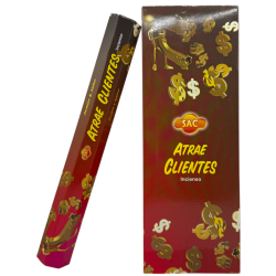 Encens SAC Atrae Clients - Caixa de 6 paquets hexagonals de 20 barretes 120 barretes d'encens Gessamí i Ambre