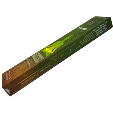 Incenso de limpeza áurica Himalaya Incense Magical Series - caixa de 25 g de incenso masala com sálvia branca e palo santo.