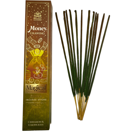 Incenso Himalaya Incenso Mágico Série Dinheiro - Caixa de Incenso Masala de Canela e Capim-limão 25g