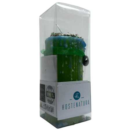Jet Talisman Candle - Esoteric Candle with Special Amulet 14x6cm - Wards off the Evil Eye, Envy, Jealousy and Protection