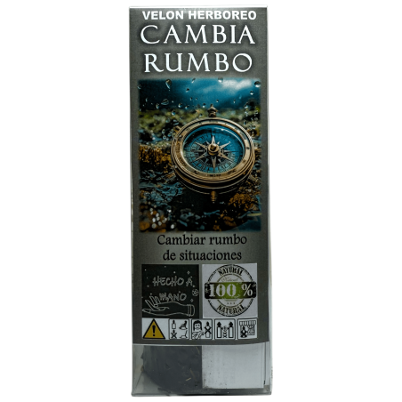 Velón Herboreo Cambia Rumbo - Velón Esotérico 14x6cm - Para cambiar el rumbo de situaciones