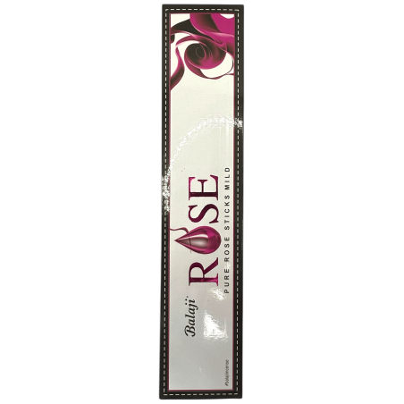 BALAJI Rosen-Räucherstäbchen – Pure Rose Sticks Mild – 1 Schachtel mit 15 Masala-Räucherstäbchen