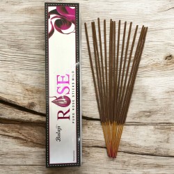 Kadzidełka BALAJI Rose Incense - Pure Rose Sticks Mild - 1 opakowanie 15 kadzidełek masala
