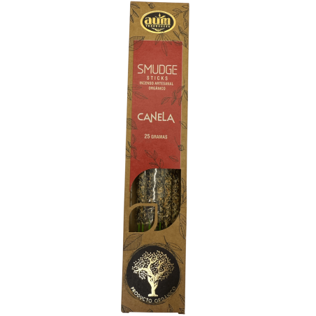 Organisk rökelse kanel AUM Fragrances smudge sticks - 25gr.