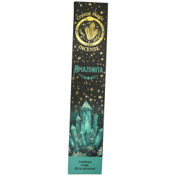 Amazonitrökelse Hari Darshan Tribal Soul Crystal Magic - 1 förpackning med 15gr ekologisk rökelse med mineraler