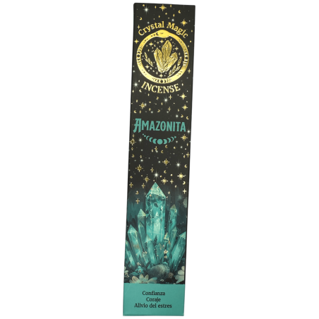 Encens Amazonite Hari Darshan Tribal Soul Crystal Magic - 1 paquet de 15 gr d'encens biologique aux minéraux