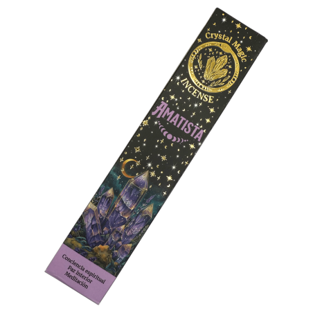 Hari Darshan Tribal Soul Crystal Magic Incenso Ametista - 1 confezione da 15 g di incenso biologico con minerali