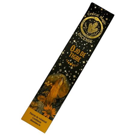 Tiger's Eye Incense Hari Darshan Tribal Soul Crystal Magic - 1 pack of 15gr Organic Incense with Minerals