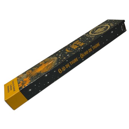 Tigerauge-Räucherstäbchen Hari Darshan Tribal Soul Crystal Magic – 1 Packung mit 15 g Bio-Räucherstäbchen mit Mineralien