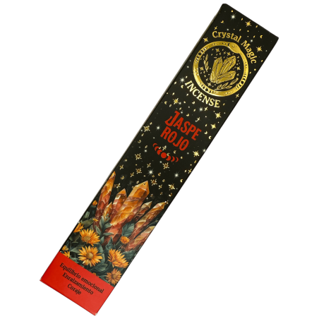 Incienso Jaspe Rojo Hari Darshan Tribal Soul Crystal Magic - 1 cajetilla de 15gr Incienso Orgánico con Minerales