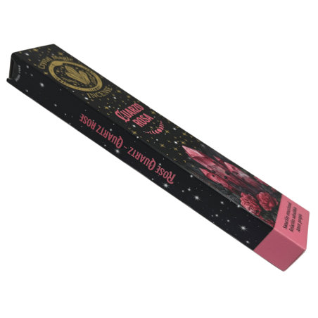Hari Darshan Tribal Soul Crystal Magic Rosenquarz-Räucherstäbchen – 1 Packung mit 15 g Bio-Räucherstäbchen mit Mineralien