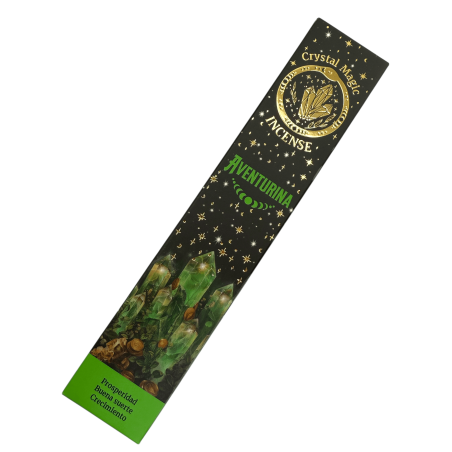 Incenso di avventurina Hari Darshan Tribal Soul Crystal Magic - 1 confezione da 15 gr di incenso biologico con minerali