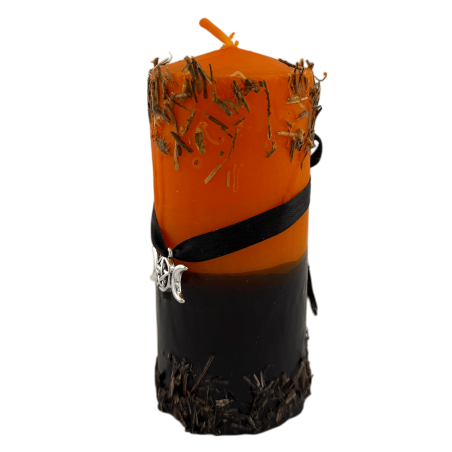 Candela speciale di Halloween HOSTENATURA - Elimina le energie negative, l'abbondanza, nuovi percorsi... Include rituale complet