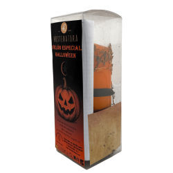 HOSTENATURAスペシャルハロウィンキャンドル - 悪いエネルギーを取り除き、豊かさと新しい道をもたらします。完全な儀式とお守りが含まれています。