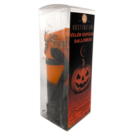 HOSTENATURAスペシャルハロウィンキャンドル - 悪いエネルギーを取り除き、豊かさと新しい道をもたらします。完全な儀式とお守りが含まれています。