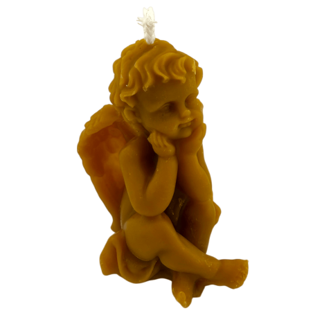 Natural Honey Angel Candle - 10x5.5cm