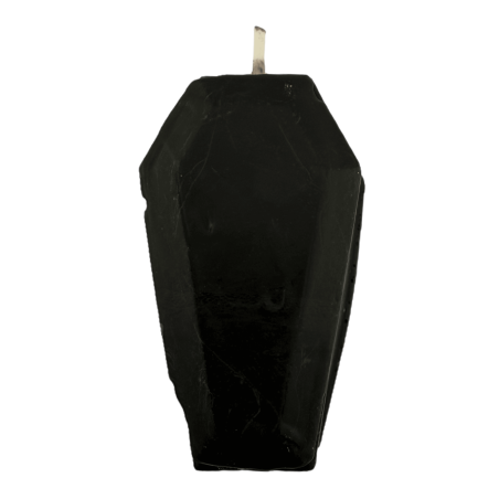 ブラックコフィンキャンドル - 12x6.4cm - 状況を取り除き、抑制し、埋め、または終わらせる