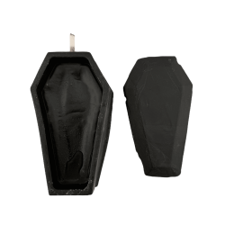 Schwarze Sargkerze – 12 x 6,4 cm – Situationen entfernen, unterdrücken, begraben oder beenden