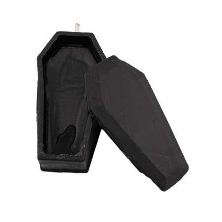 Czarna świeca trumienna - 12 x 6,4 cm - Usuń, stłum, zakop lub zakończ sytuacje